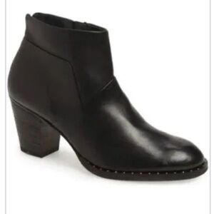 Paul Green Black Leather Studded Stella Ankle Booties Sz. US 7.5 (UK5)